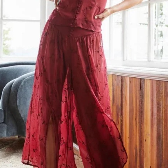 NWOT Anthropologie Sheer Lounge Pants Size XL Z186